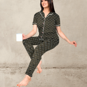 173-LARA FP HS Open Women’s Cotton Nightwear Set