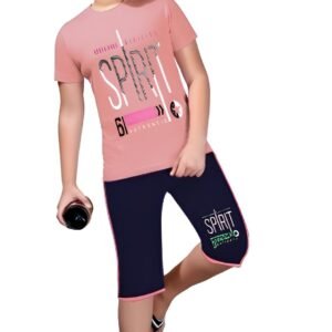 AK 619 Boys’ 3/4th Sleeve Cotton Nightwear Set
