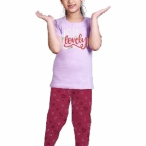 Anushka Full Pant Set – Girls’ Cotton Printed Nightwear