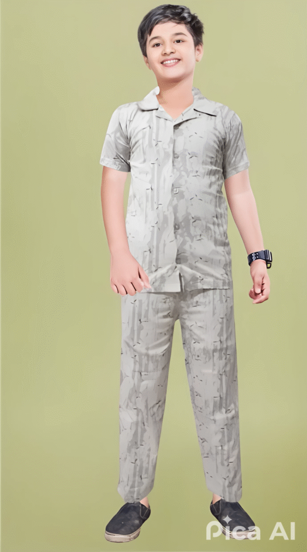Jack Nightsuit – Boys’ Printed Cotton Full Sleeve Set with Collar Shirt - Image 5