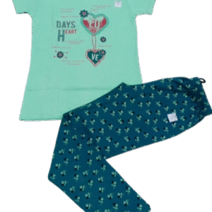 Naughty FP Set – Girls' Printed Cotton Nightwear Set