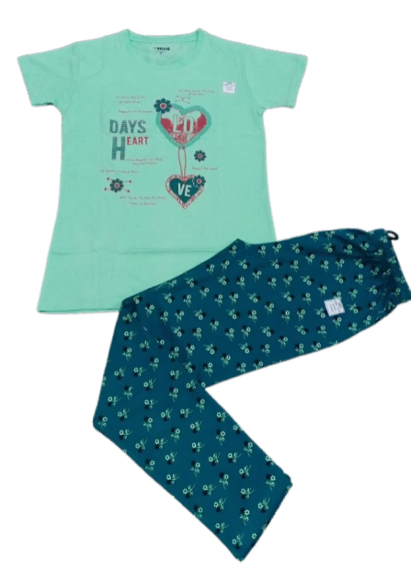 Naughty FP Set – Girls' Printed Cotton Nightwear Set